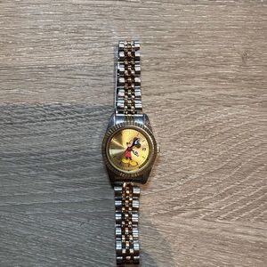 Disney Gold and Silver Mickey Mouse Watch